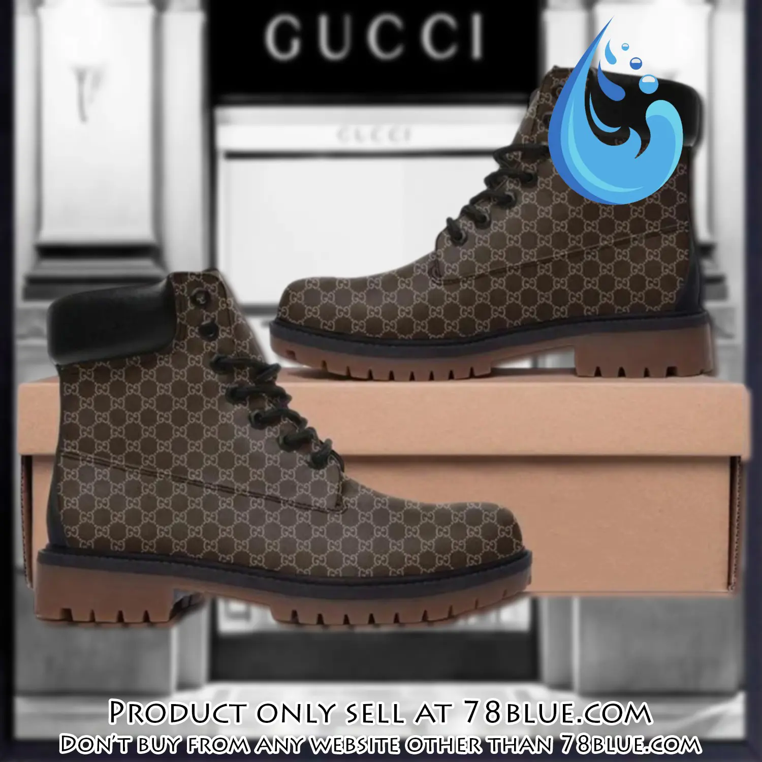 Gucci brown luxury brand boots premium gifts for men women 78b5747054